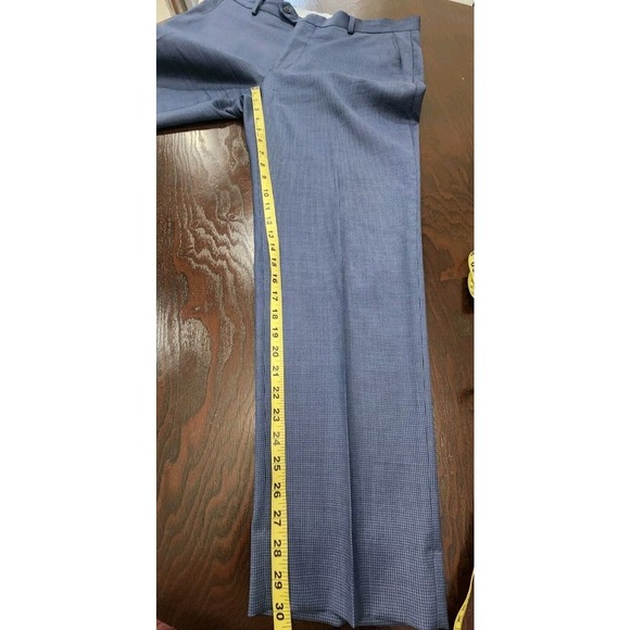Jos A Bank 34 x 30 Blue Houndstooth 1905 Flat Front Dress Pants - Picture 8 of 8